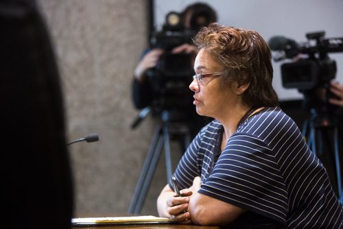 MIKAELA MACKENZIE / WINNIPEG FREE PRESS
Victoria Heart speaks to appeal an extremely dangerous dog designation at City Hall in Winnipeg on Wednesday, May 22, 2019. For Ryan Thorpe story.
Winnipeg Free Press 2019.