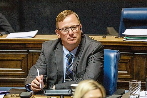 MIKE DEAL / WINNIPEG FREE PRESS
Tory backbencher and Interlake MLA Derek Johnson, who sits on the Treasury Board and is a legislative assistant to the infrastructure minister
190522 - Wednesday, May 22, 2019.