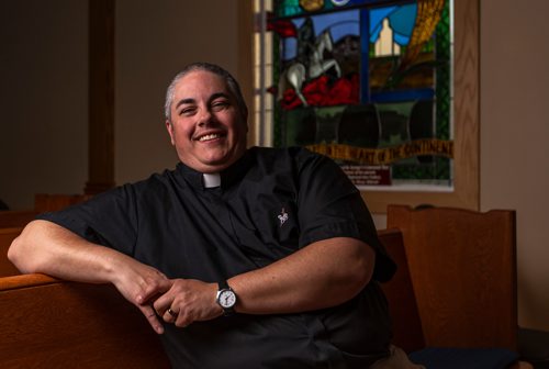 SASHA SEFTER / WINNIPEG FREE PRESS
New Anglican Deacon Theo Robinson inside his Transcona church.
190523 - Thursday, May 23, 2019.