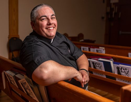 SASHA SEFTER / WINNIPEG FREE PRESS
New Anglican Deacon Theo Robinson inside his Transcona church.
190523 - Thursday, May 23, 2019.