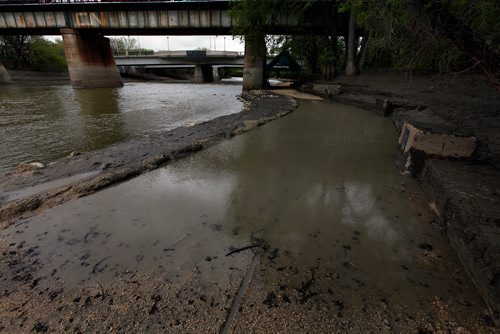 PHIL HOSSACK / WINNIPEG FREE PRESS - The Forks walkway west of the Forks along the Assinboine River is closed. - May 24, 2019.