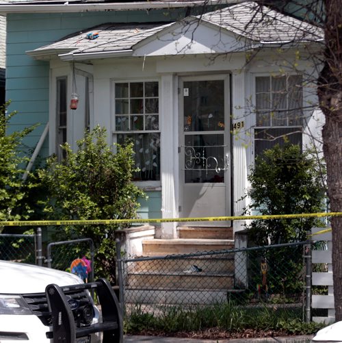 PHIL HOSSACK / WINNIPEG FREE PRESS -The scene of a weekend murder at #491 Simcoe Street Saturday. See Melissa Martin Story.  - May 25, 2019.