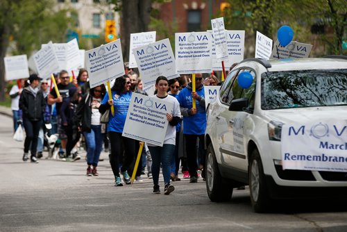 JOHN WOODS / WINNIPEG FREE PRESS
Members of Manitoba Organization for Victims Assistance (MOVA) march along Broadway to the Legislature in downtown  Winnipeg Sunday, May 26, 2019.

Reporter: Standup