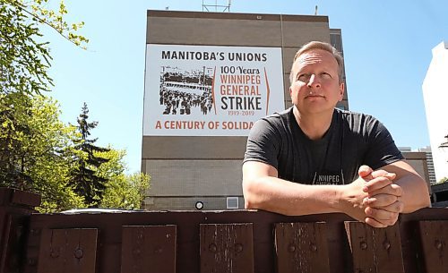 RUTH BONNEVILLE /  WINNIPEG FREE PRESS 

49.8 - Strike - Kevin Rebeck

Photos outside union office with billboard of 1919 Strike behind him  and during interview of Kevin Rebeck, Manitoba Federation of Labour leader for  pt. 2  of strike story on the labour movement 100 years later (for 49.8 mid-June). 

See Jessica Botelho-Urbanski


May 27, 2019
