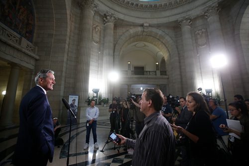 JOHN WOODS / WINNIPEG FREE PRESS
Premier Brian Pallister talks to media about the Planning, Zoning and Permitting in Manitoba report which was release today at the legislature in Winnipeg Tuesday, May 28, 2019.

Reporter: ?