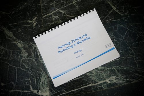 JOHN WOODS / WINNIPEG FREE PRESS
Premier Brian Pallister talks to media about the Planning, Zoning and Permitting in Manitoba report which was release today at the legislature in Winnipeg Tuesday, May 28, 2019.

Reporter: ?