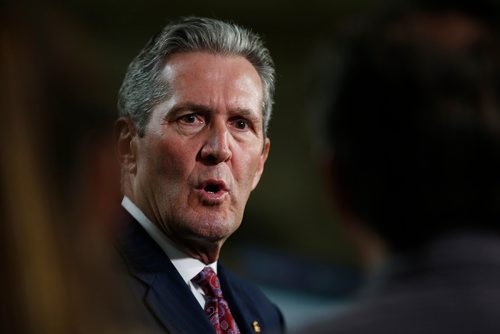 JOHN WOODS / WINNIPEG FREE PRESS
Premier Brian Pallister talks to media about the Planning, Zoning and Permitting in Manitoba report which was release today at the legislature in Winnipeg Tuesday, May 28, 2019.

Reporter: ?