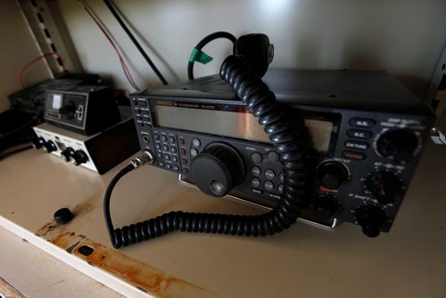 PHIL HOSSACK / WINNIPEG FREE PRESS - Ham Radio enthusiast Bill Fleury's radios in his Ham Shack radio cabinet. See Dave Sanderson's story. - May 28, 2019.