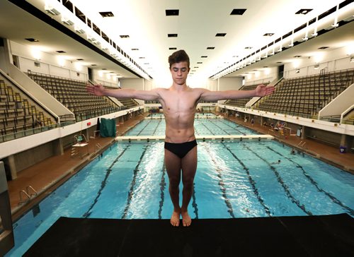 RUTH BONNEVILLE /  WINNIPEG FREE PRESS 

Adam Cohen practices his dives  at Pan Am Pool Wednesday as he preps for the Provincials this weekend.

See Jason Bell story 

               
May 29, 2019
