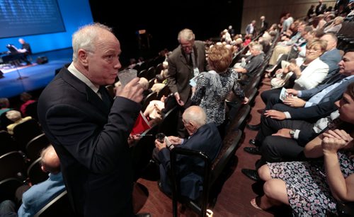 PHIL HOSSACK / WINNIPEG FREE PRESS - MTC Artistic Director Steven Schipper checks the house at his Gala Farewell at the Royal Manitoba Theatre Centre. See story. - May 29, 2019, 2019.