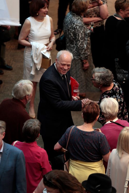 PHIL HOSSACK / WINNIPEG FREE PRESS -  MTC Artistic Director Steven Schipper mingles at his Gala Farewell at the Royal Manitoba Theatre Centre. See story. - May 29, 2019, 2019.