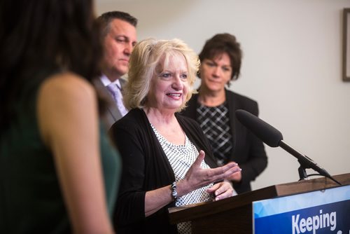 MIKAELA MACKENZIE / WINNIPEG FREE PRESS
Wilma Derksen, mother of Candace Derksen, speaks at a victim support services funding announcement at Candace House in Winnipeg on Thursday, May 30, 2019.  For Katie May story.
Winnipeg Free Press 2019.