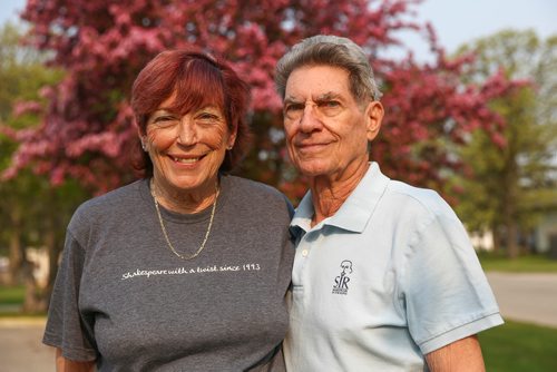 MIKE DEAL / WINNIPEG FREE PRESS
Pat and Bob Migliore are longtime volunteers with Shakespeare in the Ruins.
190530 - Thursday, May 30, 2019.