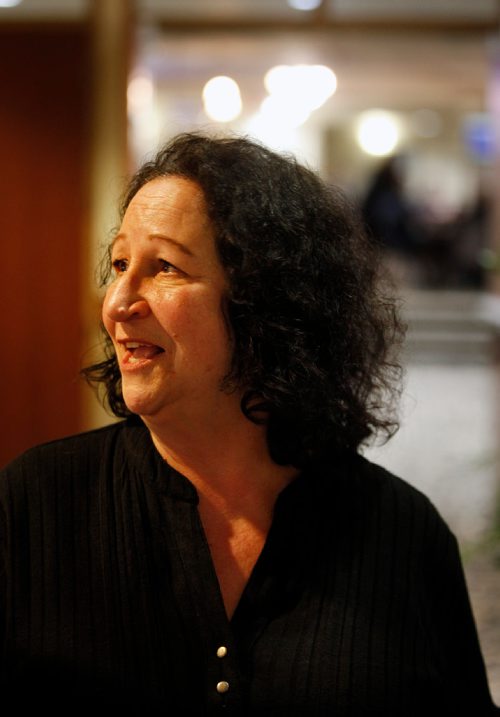 PHIL HOSSACK / WINNIPEG FREE PRESS - 'Extra' hopeful Lorrie Papadopoulos navigates as a veteran through the audition process Saturday. Ashely Prest story re: Brad Pitt movie. - June 1, 2019.