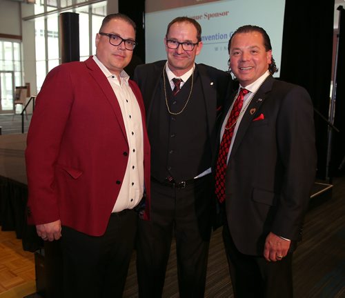 JASON HALSTEAD / WINNIPEG FREE PRESS

Jeff Baranyk (event sponsor Pratts Food service), Jeff Liba (Variety CEO) and Lenny Baranyk (event sponsor Pratts Food service) at the 2019 Gold Heart Gala hosted by Variety, the Childrens Charity of Manitoba, on May 4, 2019 at the RBC Convention Centre Winnipeg. (See Social Page)