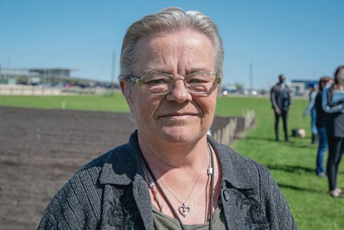 Canstar Community News Winnipeg Harvest client and volunteer Kerry Meyman. Harvest kicked off its 2019 Grow-A-Row challenge on May 27 at the Winnipeg Airport Authority's garden plot. (EVA WASNEY/CANSTAR COMMUNITY NEWS/METRO)