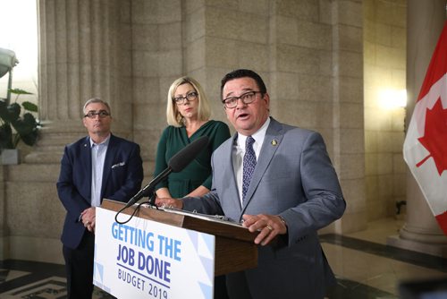 RUTH BONNEVILLE /  WINNIPEG FREE PRESS 

NFRASTRUCTURE PROGRAM: Provincial newser at the south grounds of the legislature with Municipal Relations Minister Jeff Wharton and Sustainable Development Minister Rochelle Squires.

Photo of Minister Jeff Wharton making announcement in the Rotunda at the Leg Monday.  

See Ryan Thorpe story 


June 3rd, 2019
