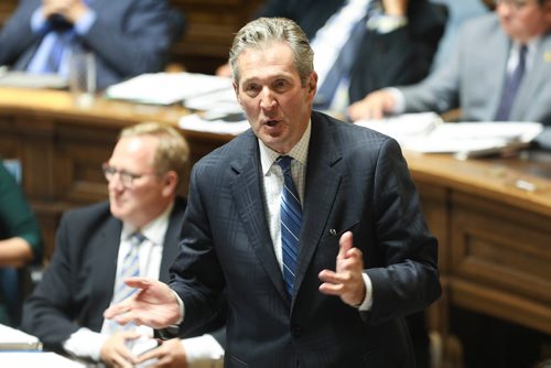 RUTH BONNEVILLE /  WINNIPEG FREE PRESS 

Local - LAST DAY AT LEGISLATURE:

Premier Brian Pallister makes comments in the chamber on the last day of the spring legislative sitting on Monday. 


June 3rd, 2019
