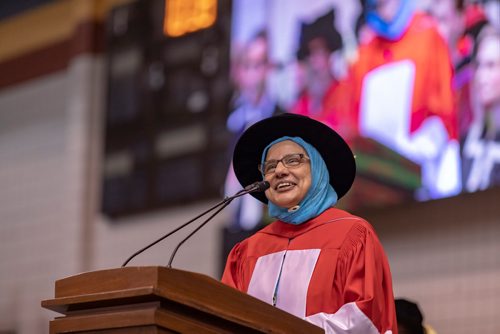 SASHA SEFTER / WINNIPEG FREE PRESS
Shahina Siddiqui, founder and Executive Director of the Islamic Social Services Association based in Winnipeg receives a Doctor of Laws honorary degree from the University of Manitoba.
190604 - Tuesday, June 04, 2019.