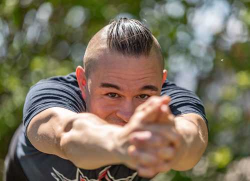 SASHA SEFTER / WINNIPEG FREE PRESS
Derek Pang suffered a traumatic brain injury in 2010 and was in a coma for three and a half days. Pang rehabilitated himself through the physical and mental practices of yoga and mixed martial arts. See Sabrina Carnevale story
190605 - Wednesday, June 05, 2019.