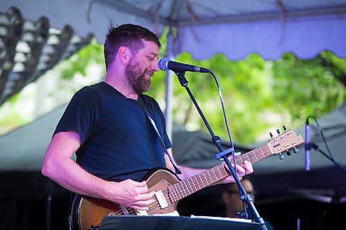 MIKAELA MACKENZIE / WINNIPEG FREE PRESS
John K. Samson plays at the Rise Up 100: Songs for the Next Century Concert at Old Market Square in Winnipeg on Saturday, June 8, 2019. For Nadya story.  
Winnipeg Free Press 2019.