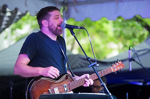 MIKAELA MACKENZIE / WINNIPEG FREE PRESS
John K. Samson plays at the Rise Up 100: Songs for the Next Century Concert at Old Market Square in Winnipeg on Saturday, June 8, 2019. For Nadya story.  
Winnipeg Free Press 2019.