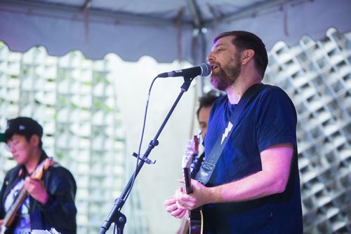 MIKAELA MACKENZIE / WINNIPEG FREE PRESS
John K. Samson plays at the Rise Up 100: Songs for the Next Century Concert at Old Market Square in Winnipeg on Saturday, June 8, 2019. For Nadya story.  
Winnipeg Free Press 2019.