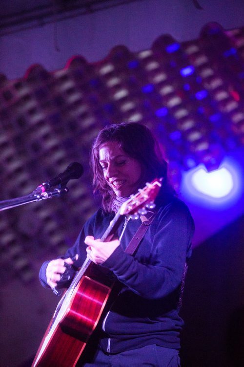 MIKAELA MACKENZIE / WINNIPEG FREE PRESS
Ani DiFranco plays at the Rise Up 100: Songs for the Next Century Concert at Old Market Square in Winnipeg on Saturday, June 8, 2019. For Nadya story.  
Winnipeg Free Press 2019.