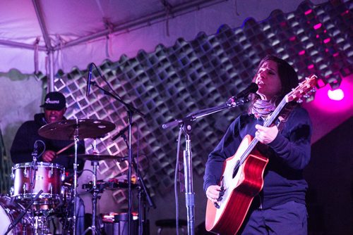 MIKAELA MACKENZIE / WINNIPEG FREE PRESS
Ani DiFranco plays at the Rise Up 100: Songs for the Next Century Concert at Old Market Square in Winnipeg on Saturday, June 8, 2019. For Nadya story.  
Winnipeg Free Press 2019.