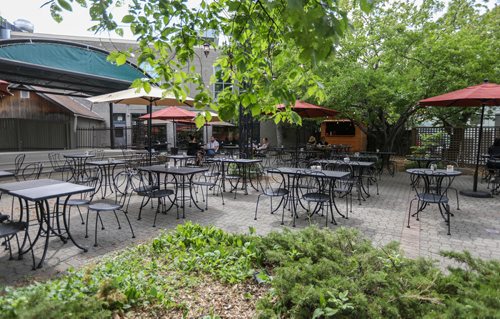 SASHA SEFTER / WINNIPEG FREE PRESS
The patio of Stellas in the Centre Culturel Franco-Manitobain in Saint Boniface.
190607 - Friday, June 07, 2019.