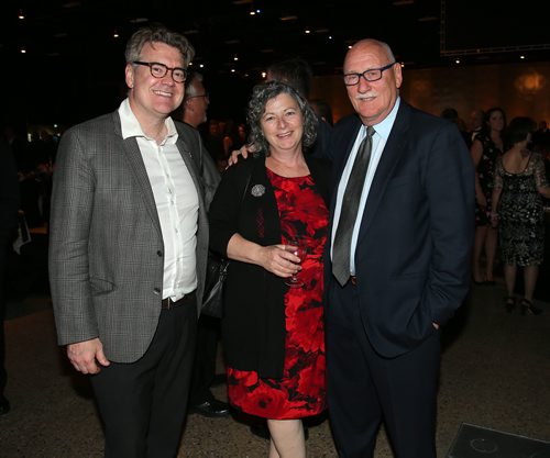 JASON HALSTEAD / WINNIPEG FREE PRESS

L-R: Manitoba Liberal Leader Dougald Lamont, Sheilagh Boisjoli and Lloyd Schreyer at the Winnipeg General Strike Centennial Gala Dinner presented by Manitoba's unions on May 15, 2019 at the RBC Convention Centre Winnipeg. (See Social Page)