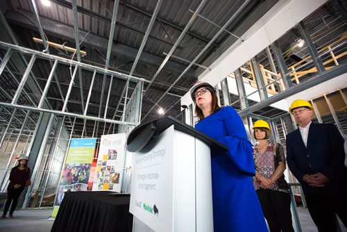 MIKAELA MACKENZIE / WINNIPEG FREE PRESS
Heather Stefanson, families minister, announces a new bilateral national housing strategy at a press conference in Winnipeg on Tuesday, June 11, 2019. For Jessica Botelho-Urbanski story.  
Winnipeg Free Press 2019.