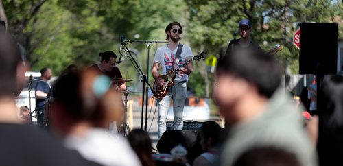 PHIL HOSSACK / WINNIPEG FREE PRESS - Record crowds came out to enjoy the free concert, a hot dog and many children activities at an inner city block party along Aberdeen between Powers and Salter. See release.  - June 12, 2019.
