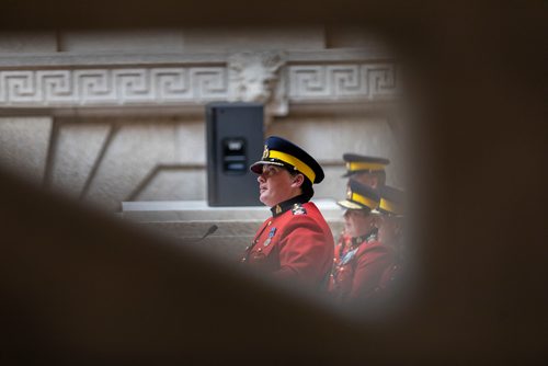 SASHA SEFTER / WINNIPEG FREE PRESS
New Assistant Commissioner Jane MacLatchy during the Manitoba RCMPs official change of command ceremony held at the Manitoba Legislative Building in Winnipeg.
190612 - Wednesday, June 12, 2019.