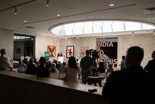 Mike Sudoma / Winnipeg Free Press
Chair of the North West Company, Sandy Riley, speaks to media announcing North West Companys two million dollar donation to the Inuit Art Centre project Wednesday afternoon at the Winnipeg Art Gallery.
June 12, 2018