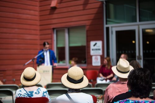 MIKAELA MACKENZIE / WINNIPEG FREE PRESS
Robert Falcon-Ouellette, MP for Winnipeg Centre, speaks at the grand opening of the Old Grace Housing Co-operative in Wolseley in Winnipeg on Friday, June 14, 2019. For Solomon Israel story.
Winnipeg Free Press 2019.