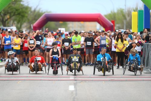 TREVOR HAGAN/ WINNIPEG PRESS
Wheelchair full marathon start, Sunday, June 16, 2019.