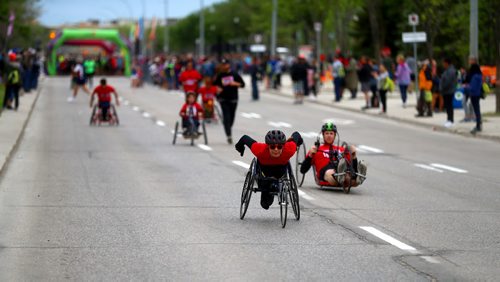 TREVOR HAGAN / WINNIPEG FREE PRESS
At the start line of the Manitoba Marathon, Sunday, June 16, 2019.