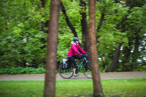 MIKAELA MACKENZIE / WINNIPEG FREE PRESS
A cyclist rides by on the the trail on Waterfront at Bannatyne on Bike to Work Day in Winnipeg on Monday, June 17, 2019. Standup.
Winnipeg Free Press 2019.