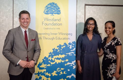 SUBMITTED PHOTO

L-R: Mayor Bowman with Feven Dawit Asfaha and Milka Tewolde at the Westland Foundations 2019 Education Fund Breakfast on May 15, 2019 at the RBC Convention Centre Winnipeg. (See Social Page)