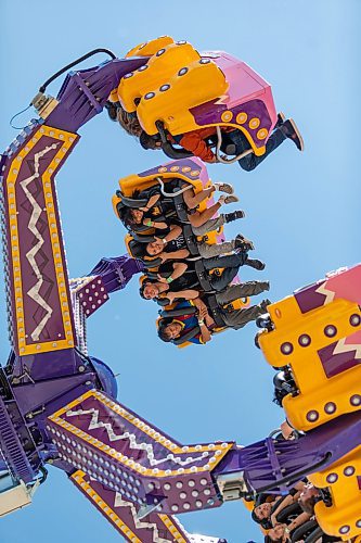 SASHA SEFTER / WINNIPEG FREE PRESS
Thrill seekers young and old enjoy the rides at the Red River Ex.
190619 - Wednesday, June 19, 2019.