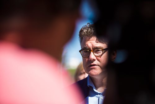 MIKAELA MACKENZIE / WINNIPEG FREE PRESS
Manitoba Liberal leader Dougald Lamont announces that, if elected, they would create a Manitoba police service at the Manitoba Legislative Building in Winnipeg on Thursday, June 20, 2019. For Kevin Rollason story.
Winnipeg Free Press 2019.