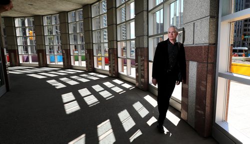 RUTH BONNEVILLE /  WINNIPEG FREE PRESS 

BIZ - 201 Portage walkway

Environmental portrait of Michael Banman, principal, Stantec Architecture, standing in enclosure that was designed by Stantec.  

Monday's real estate story, about the covered, glassed-in walkway on the ground floor of 201 Portage, at the NW corner of Portage and Main and how it may be converted into office space.  

Space is used by smokers trying to get out of the weather to have a cigarette.  


Solomon Israel story. 

June 20th, 2019
