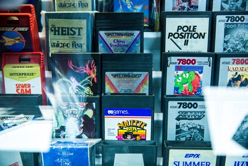 MIKAELA MACKENZIE / WINNIPEG FREE PRESS
Vintage video game cartridges at the Cobra Collectibles store in Winnipeg on Thursday, June 20, 2019. For Declan story.
Winnipeg Free Press 2019.