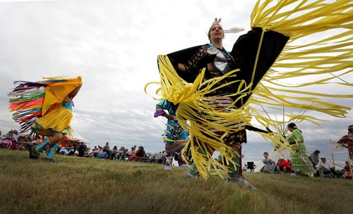RUTH BONNEVILLE /  WINNIPEG FREE PRESS 

Local - KAPYONG

Celebrate National Indigenous Peoples Day on Kapyong Barracks Lands (Lipsett Hall land).

Fancy Shawl dancer (yellow) Elisha Berens from Poplar River dances with other indigenous dancers at the  celebration ceremony for National Indigenous Peoples Day at Kapyong Barracks Lands Friday.


See Kevin Rollason's story.  


June 21st , 2019
