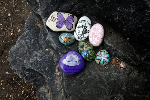 PHIL HOSSACK / WINNIPEG FREE PRESS -  A sampling of painted rocks, some keepers some to be left along trails.  See Dave Sanderson story? - June 18, 2019.