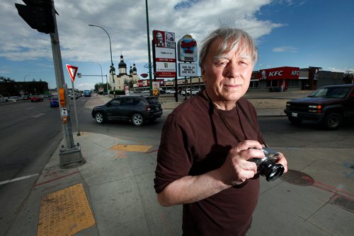 PHIL HOSSACK / WINNIPEG FREE PRESS -  John Paskievich portraits, taken in his home office/studio with his photograph 'Redwood and Main', and a second portrait of him at the same intersection Thursday. See Jill Wilson's story. - June 20, 2019.