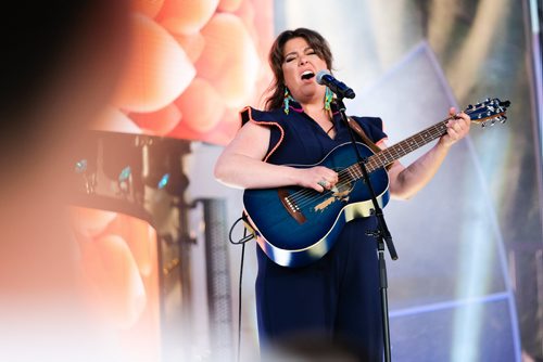 Daniel Crump / Winnipeg Free Press. Adrina Turenne performs during APTN Indigenous Day Live 2019 at the Forks, Winnipeg. June 19, 2019.