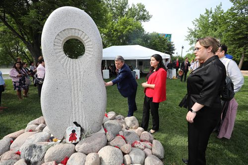 RUTH BONNEVILLE /  WINNIPEG FREE PRESS 


The Honourable Maryam Monsef, Minister for Women and Gender Equality and Terry Duguid, Parliamentary Secretary to the Minister for Women and Gender Equality, stand next to the monument for Missing and Murdered Indigenous Women and Girls at the start of  government press conference for Commemoration Fund  at the Forks Monday.



June 24, 2019


