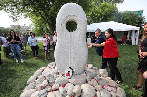RUTH BONNEVILLE /  WINNIPEG FREE PRESS 


The Honourable Maryam Monsef, Minister for Women and Gender Equality and Terry Duguid, Parliamentary Secretary to the Minister for Women and Gender Equality, stand next to the monument for Missing and Murdered Indigenous Women and Girls at the start of  government press conference for Commemoration Fund  at the Forks Monday.



June 24, 2019

